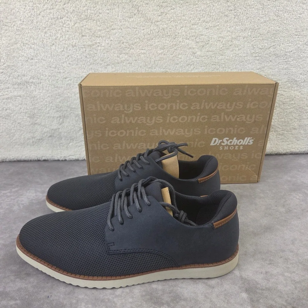 Dr. Scholls Sync Knit Navy Mens Oxford Sneakers H5019M3400 Size 9 M